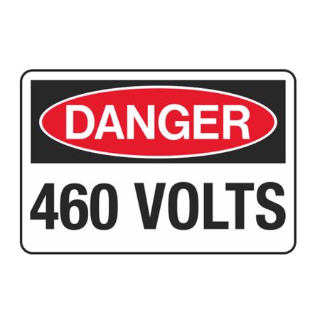 Danger 460 Volts Decal